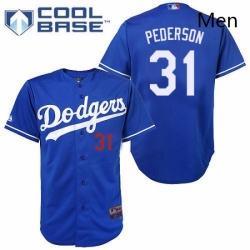 Mens Majestic Los Angeles Dodgers 31 Joc Pederson Authentic Royal Blue Cool Base MLB Jersey