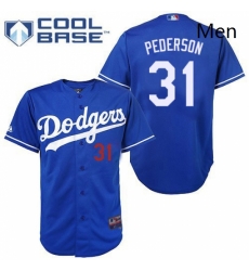 Mens Majestic Los Angeles Dodgers 31 Joc Pederson Replica Royal Blue Cool Base MLB Jersey