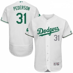 Mens Majestic Los Angeles Dodgers 31 Joc Pederson White Celtic Flexbase Authentic Collection MLB Jersey