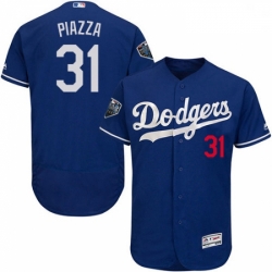 Mens Majestic Los Angeles Dodgers 31 Mike Piazza Royal Blue Flexbase Authentic Collection 2018 World Series Jersey