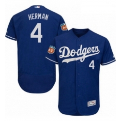 Mens Majestic Los Angeles Dodgers 4 Babe Herman Royal Blue Flexbase Authentic Collection MLB Jersey