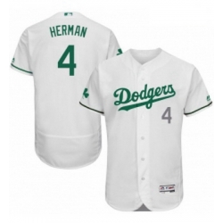Mens Majestic Los Angeles Dodgers 4 Babe Herman White Celtic Flexbase Authentic Collection MLB Jersey