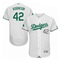 Mens Majestic Los Angeles Dodgers 42 Jackie Robinson White Celtic Flexbase Authentic Collection MLB Jersey 