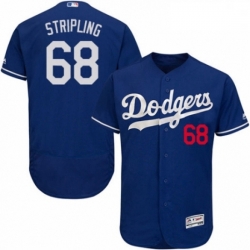 Mens Majestic Los Angeles Dodgers 68 Ross Stripling Royal Blue Alternate Flex Base Authentic Collection MLB Jersey