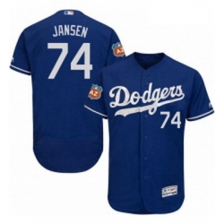 Mens Majestic Los Angeles Dodgers 74 Kenley Jansen Royal Blue Flexbase Authentic Collection MLB Jersey