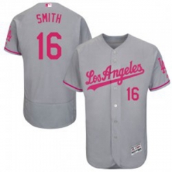 Will Smith Mens Los Angeles Dodgers Gray Authentic Flex Base Mothers Day Collection Jersey Majestic