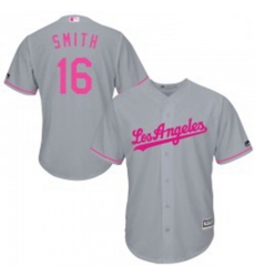 Will Smith Mens Los Angeles Dodgers Gray Replica Cool Base Mothers Day Jersey Majestic