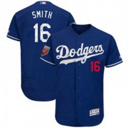 Will Smith Mens Los Angeles Dodgers Royal Authentic Flex Base 2018 Spring Training Jersey Majestic