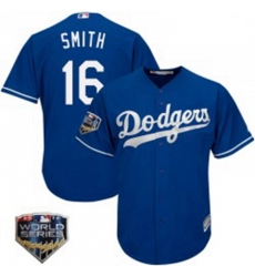 Will Smith Mens Los Angeles Dodgers Royal Replica Cool Base Alternate 2018 World Series Jersey Majestic