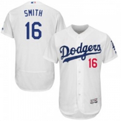Will Smith Mens Los Angeles Dodgers White Authentic Flex Base Home Collection Jersey Majestic