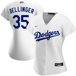 Los Angeles Dodgers 35 Cody Bellinger Nike Women Home 2020 MLB Player Jersey White