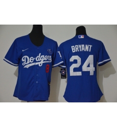 Los Angeles Dodgers 8 24 Kobe Bryant Women Nike Blue Cool Base 2020 KB Patch MLB Jersey
