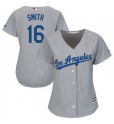 Will Smith Womens Los Angeles Dodgers Gray Replica Cool Base Road Jersey Majestic