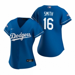 Women Los Angeles Dodgers 16 Will Smith Royal 2020 World Series Champions Replica Jersey