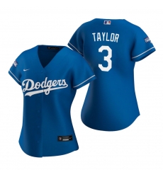 Women Los Angeles Dodgers 3 Chris Taylor Royal 2020 World Series Champions Replica Jersey