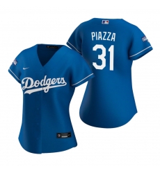 Women Los Angeles Dodgers 31 Mike Piazza Royal 2020 World Series Champions Replica Jersey