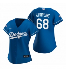 Women Los Angeles Dodgers 68 Ross Stripling Royal 2020 World Series Champions Replica Jersey