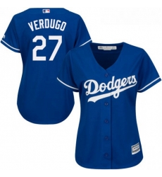 Women Los Angeles Dodgers Alex Verdugo Blue  Cool Base Road Player MLB Jersey