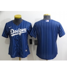 Women Los Angeles Dodgers Blank Blue Stitched Baseball Jersey 