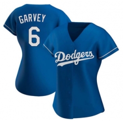 Women Los Angeles Dodgers Steve Garvey #6 Blue Stitched Baseball Jersey