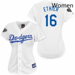 Womens Majestic Los Angeles Dodgers 16 Andre Ethier Authentic White 2018 World Series MLB Jersey
