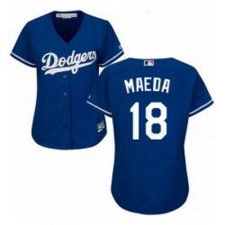 Womens Majestic Los Angeles Dodgers 18 Kenta Maeda Replica Royal Blue Alternate Cool Base MLB Jersey