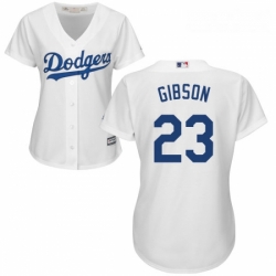 Womens Majestic Los Angeles Dodgers 23 Kirk Gibson Authentic White Home Cool Base MLB Jersey