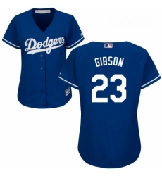 Womens Majestic Los Angeles Dodgers 23 Kirk Gibson Replica Royal Blue Alternate Cool Base MLB Jersey
