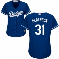 Womens Majestic Los Angeles Dodgers 31 Joc Pederson Authentic Royal Blue Alternate Cool Base MLB Jersey