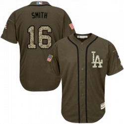 Will Smith Youth Los Angeles Dodgers Green Replica Salute To Service Jersey Majestic