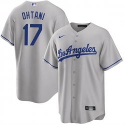 Youth Los Angeles Dodgers 17 Shohei Ohtani Grey Cool Base Stitched Jersey