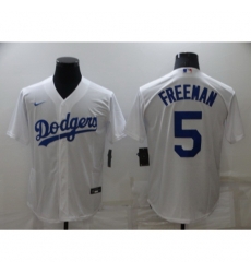 Youth Los Angeles Dodgers #5 Freddie Freeman White Stitched Baseball Jersey