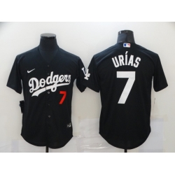 Youth Los Angeles Dodgers 7 Julio Urias Black 2020 Nike Cool Base Jersey