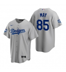 Youth Los Angeles Dodgers 85 Dustin May Gray 2020 World Series Champions Replica Jersey