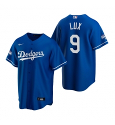 Youth Los Angeles Dodgers 9 Gavin Lux Royal 2020 World Series Champions Replica Jersey