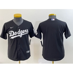 Youth Los Angeles Dodgers Blank Black Stitched Baseball Jersey