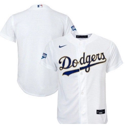 Youth Los Angeles Dodgers Blank Gold Trim Openning Day Game Champions Jersey