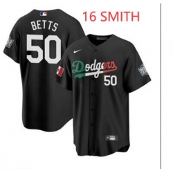 Youth Los Angeles Dodgers Will Smith #16 Mexican Black Jersey