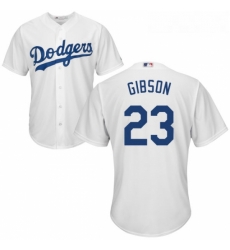 Youth Majestic Los Angeles Dodgers 23 Kirk Gibson Replica White Home Cool Base MLB Jersey