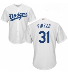 Youth Majestic Los Angeles Dodgers 31 Mike Piazza Replica White Home Cool Base MLB Jersey