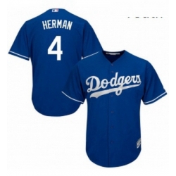 Youth Majestic Los Angeles Dodgers 4 Babe Herman Replica Royal Blue Alternate Cool Base MLB Jersey