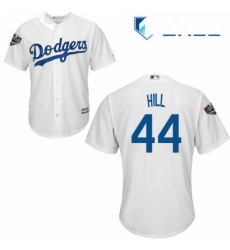Youth Majestic Los Angeles Dodgers 44 Rich Hill Authentic White Home Cool Base 2018 World Series MLB Jersey 