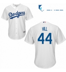 Youth Majestic Los Angeles Dodgers 44 Rich Hill Authentic White Home Cool Base MLB Jersey 