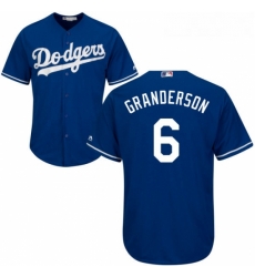 Youth Majestic Los Angeles Dodgers 6 Curtis Granderson Replica Royal Blue Alternate Cool Base MLB Jersey 