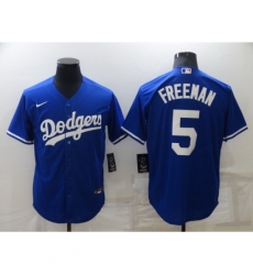 Youth Nike Los Angeles Dodgers #5 Freddie Freeman Blue Stitched Baseball Jersey