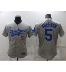 Youth Nike Los Angeles Dodgers #5 Freddie Freeman Gray Stitched Baseball Jersey