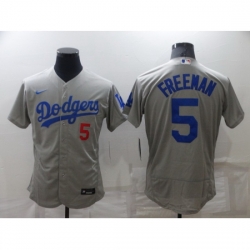 Youth Nike Los Angeles Dodgers #5 Freddie Freeman Gray Stitched Baseball Jersey