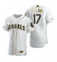 Los Angeles Angels 17 Shohei Ohtani White Nike Mens Authentic Golden Edition MLB Jersey