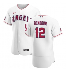Men Los Angeles Angels 12 Anthony Bemboom Men Nike White Home 2020 Flex Base Player MLB Jersey