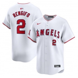 Men Los Angeles Angels 2 Luis Rengifo White Home Limited Stitched Baseball Jersey